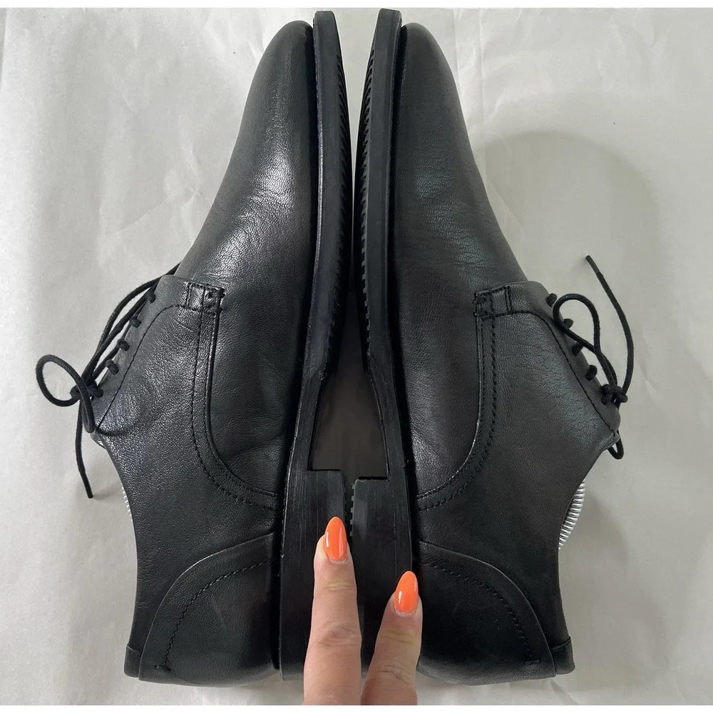 Frye Mens Corey Oxford Lace Up Goat Leather Black Casual Dress Wedding Shoes 11M
